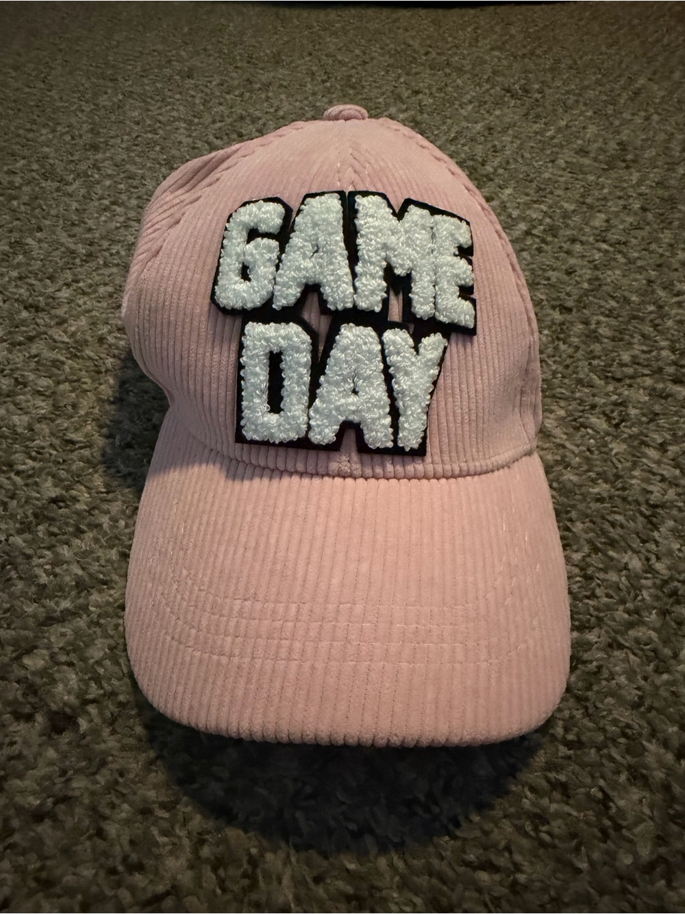 Game Day Pink Corduroy Cap